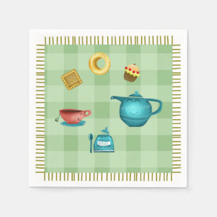 Whimsical tea time collection napkin