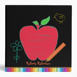 Whimsical Teacher's Doodles Organizer Binder