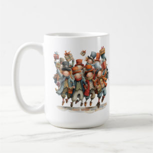 Whimsical Ten Lords Leaping 12 Days Christmas 15oz Coffee Mug