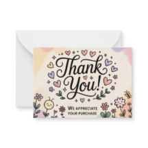 Whimsical Thank You Card 