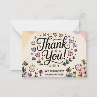 Whimsical Thank You Card 