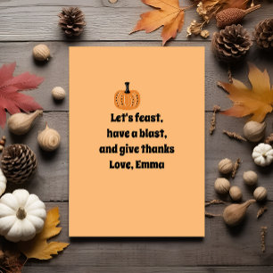 Whimsical Thanksgiving Dinner  Invitation