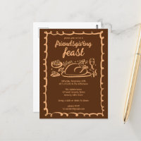 Whimsical Thanksgiving Friendsgiving Dinner Custom