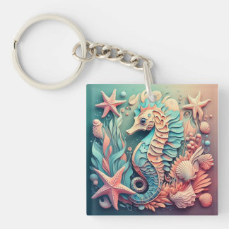 " WHIMSICAL TIDES " KEYCHAIN