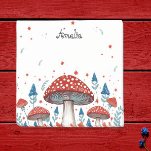 Whimsical Toadstool Personalized Post-it Notes