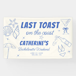 Whimsical Toast on The Coast Bachelorette Party Banner