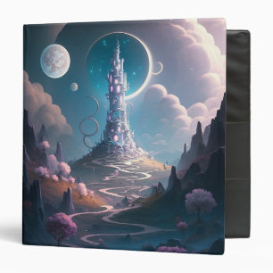 Whimsical Tower Landscape Fantasy Art Binder