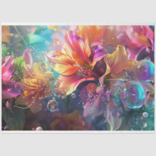 Whimsical Translucent Vibrant Coloured Calla Lilli Tissue Paper