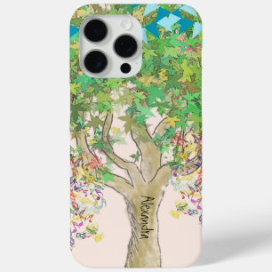 Whimsical Tree Birdcage Bright Colour Musical Note iPhone 15 Pro Max Case