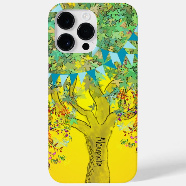 Whimsical Tree Birdcage Bright Colour Musical Note Case-Mate iPhone Case (Back)
