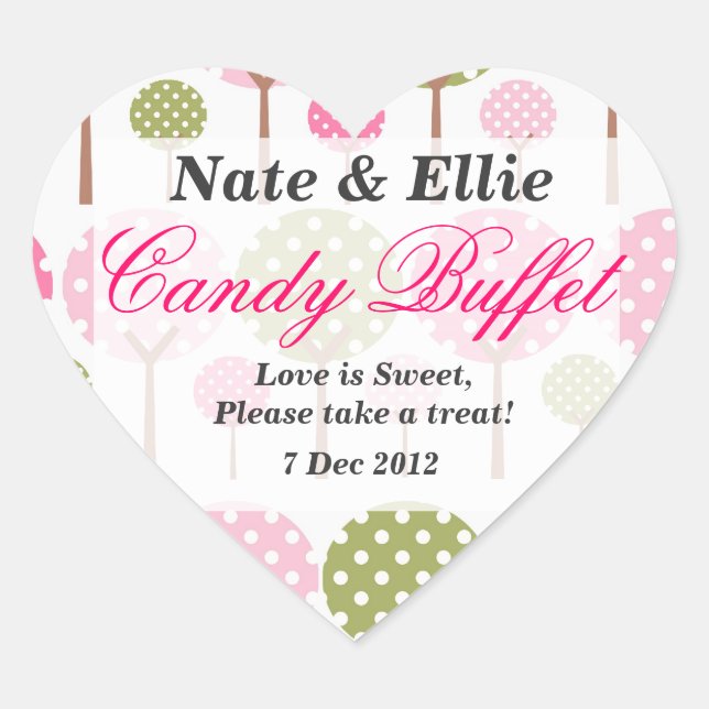 Whimsical Tree Candy Bar Sticker (Front)