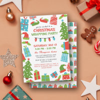 Whimsical Tree & Gifts Christmas Wrapping Party