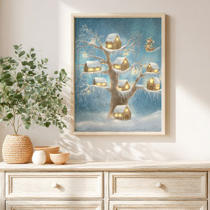 Whimsical Treehouse Storybook kids Poster