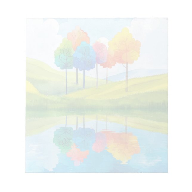 Whimsical Trees - 5.5" x 6" Notepad (Front)