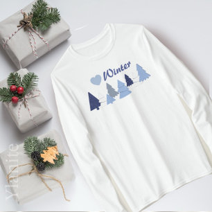 Whimsical Trees Heart Winter T-Shirt