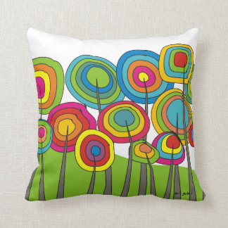 Whimsical Trees  "Magical Forest" Throw Pillow