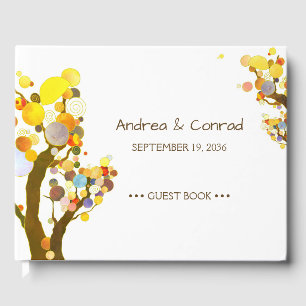 Whimsical Trees Outdoor Wedding Guest Book