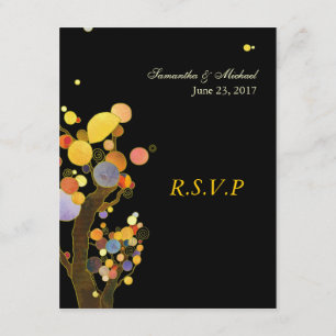Whimsical Trees Wedding Response Card