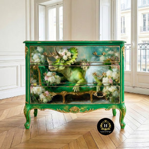 Whimsical Triceratops Floral Ballerina Decoupage  Tissue Paper