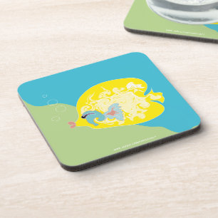 Whimsical Tropical Fish Ocean Art Coaster
