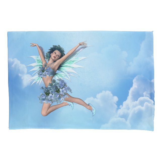 Whimsical Tropical World of Fairies, & Butterflies Pillowcase (Front)