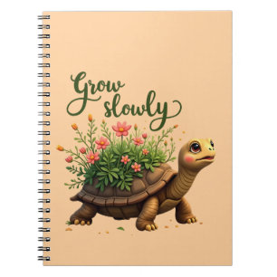 Whimsical Turtle Floral Notebook – Grow Slowly Ins