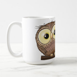 Whimsical Twin Owls Coffee Mug - Enchanted Forest 