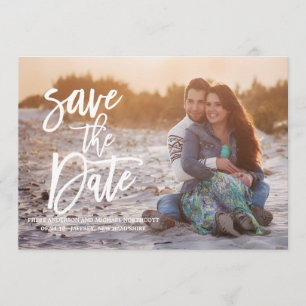 Whimsical Typography CalligraphySave the Date Card