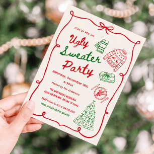 Whimsical Ugly Sweater Holiday Party Invitation