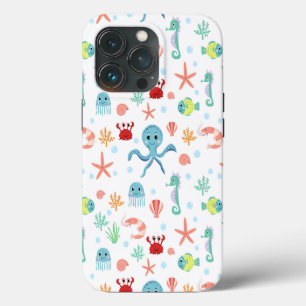 Whimsical Underwater Sea Creatures iPhone 13 Pro Case