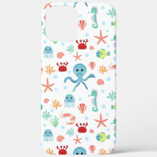 Whimsical Underwater Sea Creatures iPhone 12 Pro Max Case