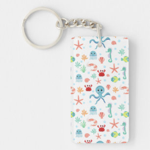 Whimsical Underwater Sea Creatures Keychain