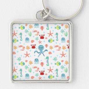 Whimsical Underwater Sea Creatures Keychain