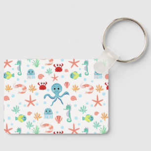 Whimsical Underwater Sea Creatures Keychain