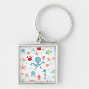 Whimsical Underwater Sea Creatures Keychain