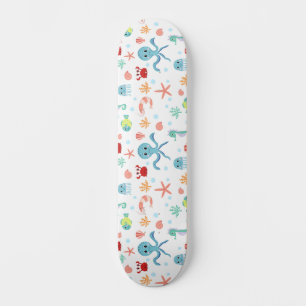 Whimsical Underwater Sea Creatures Skateboard