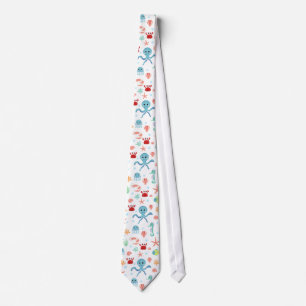 Whimsical Underwater Sea Creatures Tie