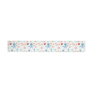 Whimsical Underwater Sea Creatures Wraparound Address Label