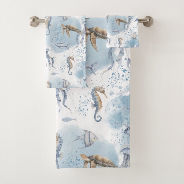 Whimsical Underwater World – Sea Creatures Pattern (En situation)