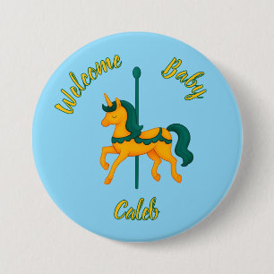 Whimsical Unicorn Baby Shower/simple 3 Inch Round Button