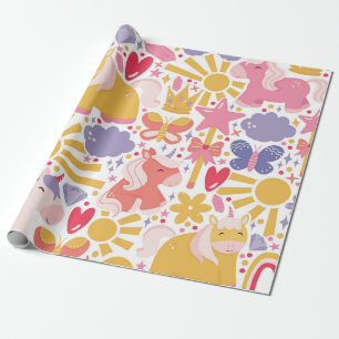Whimsical Unicorn Wonderland Wrapping Paper