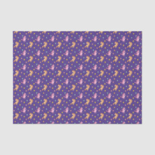 Whimsical Unicorns and Pretty Flowers Pattern Tissue Paper