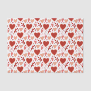 Whimsical Valentine Heart Pattern Tissue Paper