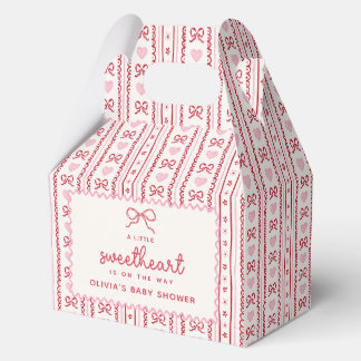 Whimsical Valentine Little Sweetheart Baby Shower  Favor Box