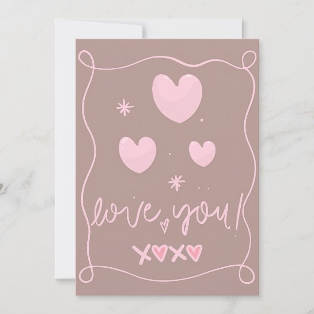 Whimsical valentine's day cards (Front)