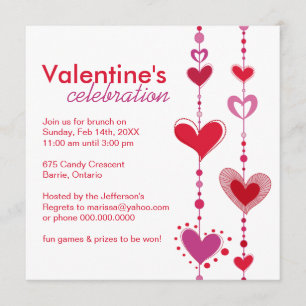 Whimsical Valentine's Day Party Invitation
