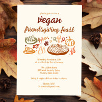 Whimsical VEGAN Thanksgiving Friendsgiving CUSTOM 