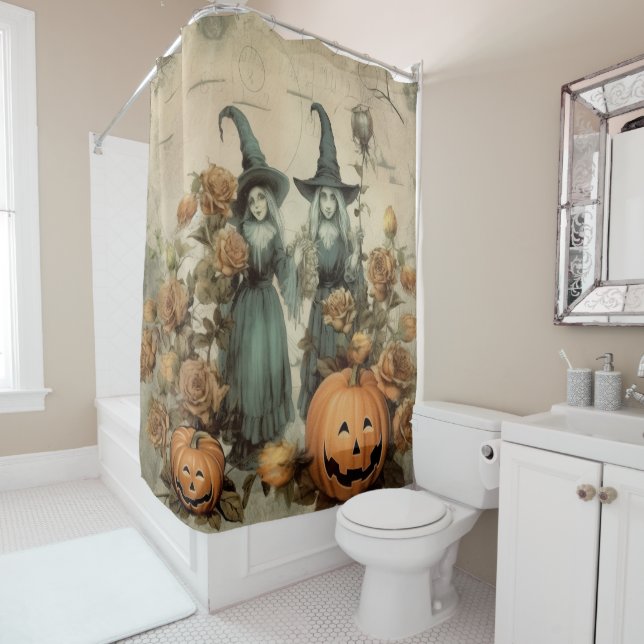 Whimsical Victorian Witches Pumpkin Roses (In Situ)