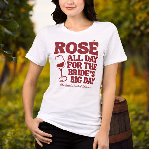 Whimsical Vino Before Vows Burgundy Bridal Shower Tri-Blend Shirt