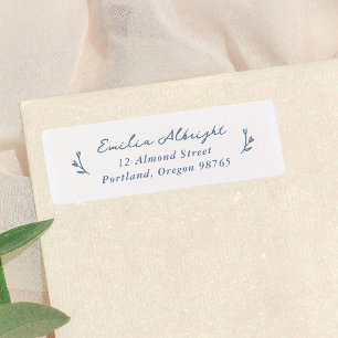 Whimsical Vintage Floral Return Address